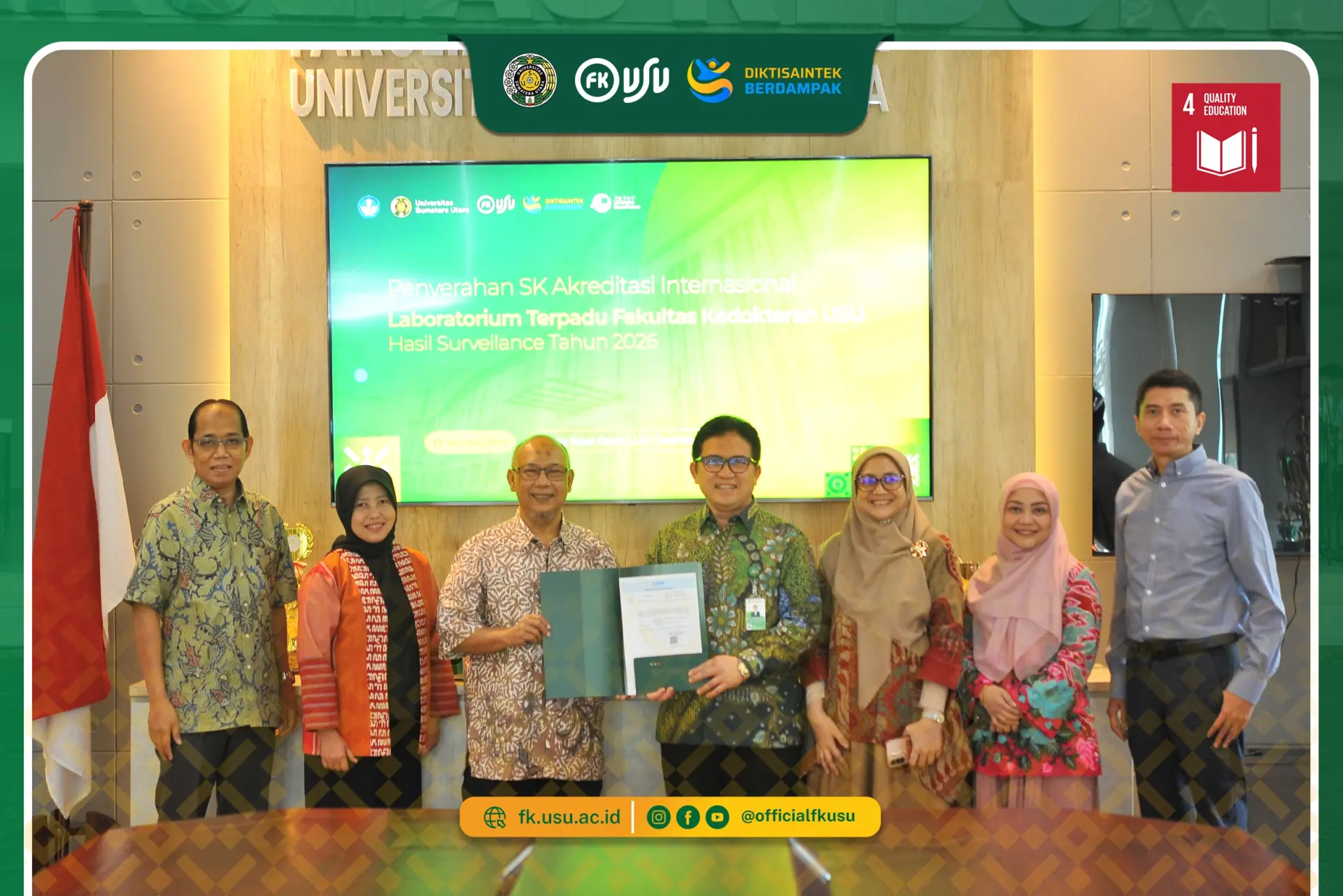 Pertahankan Standar Internasional, Laboratorium Terpadu FK USU Raih Hasil Positif Surveilans 2026